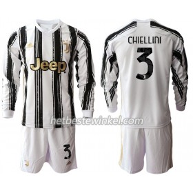 Juventus Giorgio Chiellini 3 Voetbaltenues Kind Thuis 2020/21 - LS (+ Korte broeken)